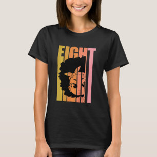 Camiseta Crianças 8 Hoje Menina Negra Rainha Retro 8º Cabel