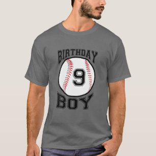 Camiseta Crianças 9º Aniversário De 2012 Beisebol Boys Nine
