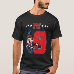 Camiseta Crianças 9º Aniversário Futebol Rapazes Crianças