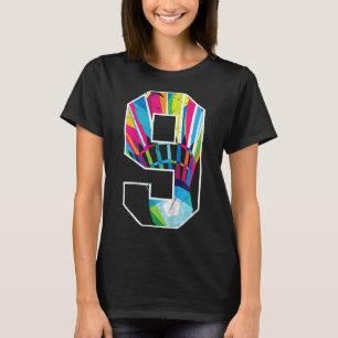 Camiseta Crianças 9º Aniversário Garoto Dminton Player Dmin