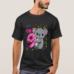 Camiseta Crianças 9º Aniversário Para Raparigas Koala Bear