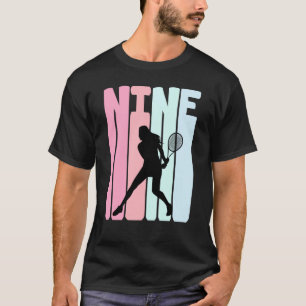 Camiseta Crianças 9º Aniversário Tênis Meninas com 9 anos
