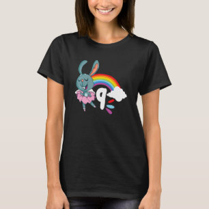 Camiseta Crianças 9 Balé de aniversário Ballerina Dançarina