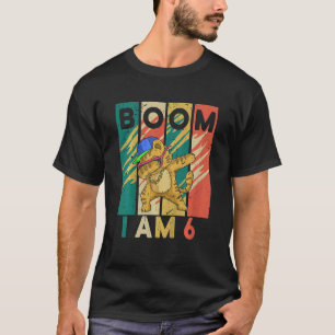 Camiseta Crianças Abandonando Gato De 6 Anos Feliz 6 Aniver