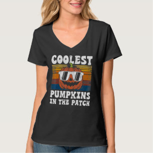 Camiseta Crianças Abóbora Mais Legal Do Remendo De Hallowee