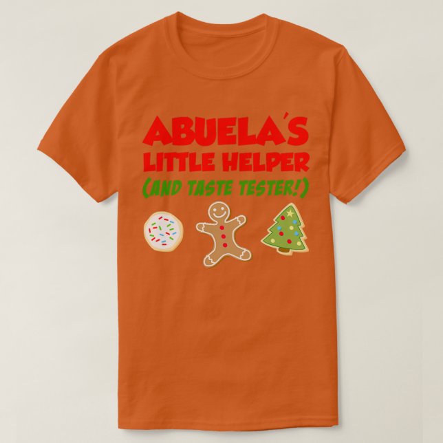 Camiseta Crianças Abuela é o pequeno ajudante de Natal Baki (Frente do Design)