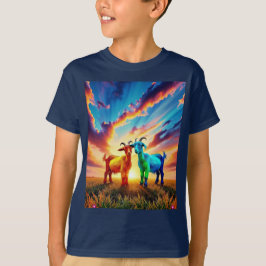 Camiseta Crianças Adoram Cabras - Crianças Grandes Também!