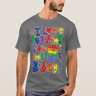 Camiseta Crianças, Adoro Pregar No Meu 8º Aniversário
