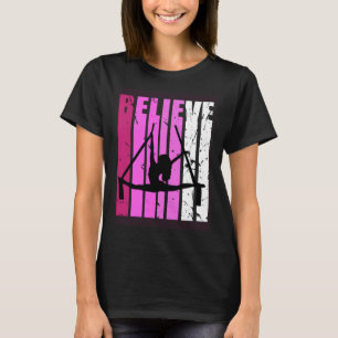 Camiseta Crianças Aerialistas Dança Rosa Fã Acreditam Motiv