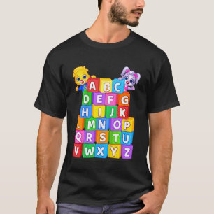 Camiseta Crianças Alfabeto Colorido Letras A a Z para Crian