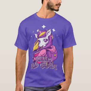 Camiseta Crianças Alô Alunos do Unicórnio do 3º ano de volt