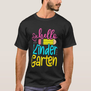 Camiseta Crianças Alô, Kindergarten Team Kinder De Volta À