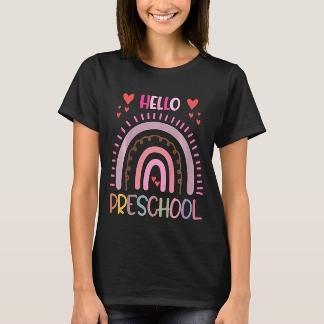 Camiseta Crianças Alô Pré-Escolar Professores Arco-Íris Cri (Frente)