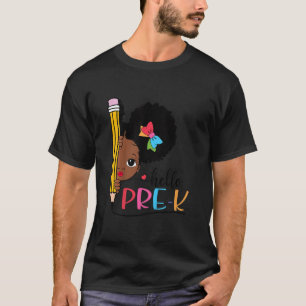 Camiseta Crianças Alô Pré K Kinder De Volta À Escola Africa