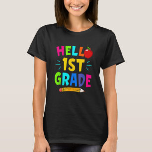Camiseta Crianças Alô Primeiro Grau 1 rua De Volta À Escola