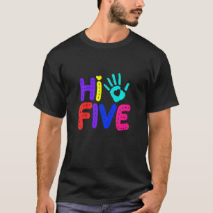 Camiseta Crianças Altas Cinco 5 de Aniversário Garoto De 5