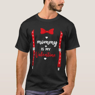 Camiseta Crianças Amam Suspensórios da Mamãe Gravata Borbol