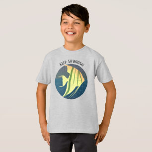 Camiseta Crianças Angelfish Continuam Nadando Distante
