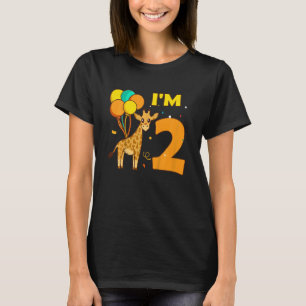 Camiseta Crianças, animais de girafa, amam animais, eu sou
