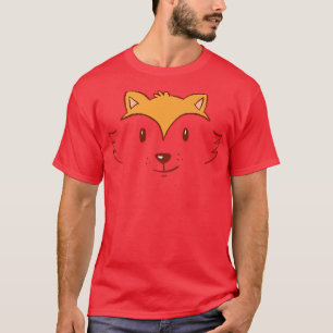 Camiseta Crianças Animais Enfrentam Cabeça Mascarada Menina