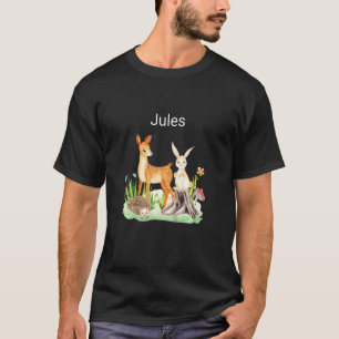 Camiseta Crianças Animal cervo coelho ouriço Jules