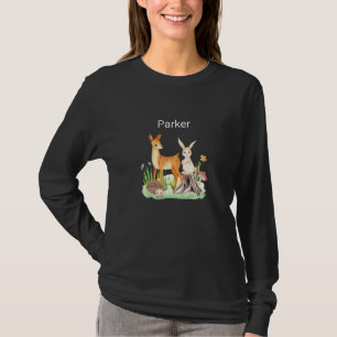 Camiseta Crianças Animal cervo coelho ouriço Parker Premium