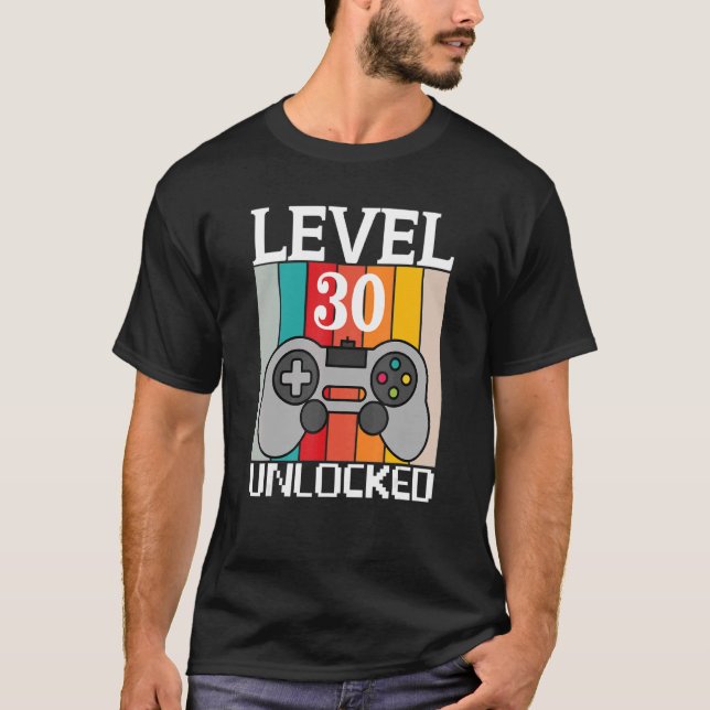 Camiseta Crianças aniversário de 30 anos de jogos de vídeo  (Frente)