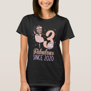 Camiseta Crianças, aniversário de 3 anos, Ballerina Dancer