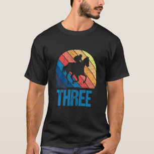 Camiseta Crianças aniversário de 3 anos Cavaleiro Ventilado