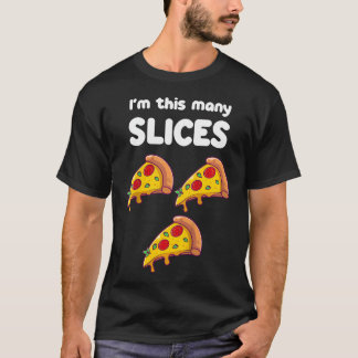 Camiseta Crianças, aniversário de 3 anos de Pizza Engraçada