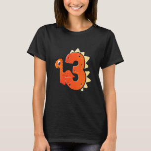 Camiseta Crianças aniversário de 3 anos Dinossauro Pré-Hist