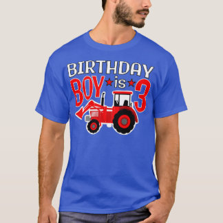 Camiseta Crianças, aniversário de 3 anos Farming Trator