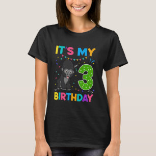 Camiseta Crianças aniversário de 3 anos Gorilla 3 anos Meni