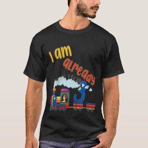 Camiseta Crianças aniversário de 3 anos Trator 3 Anos