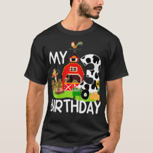 Camiseta Crianças, aniversário de 3 anos, Trator de Fazen