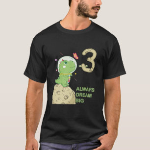 Camiseta Crianças aniversário de 3 anos, Três Anos, Astrona