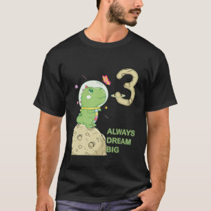 Camiseta Crianças aniversário de 3 anos, Três Anos, Astrona