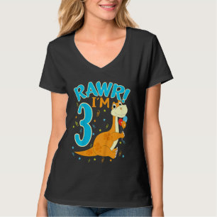 Camiseta Crianças Aniversário de criança Dino Rex Dinossaur