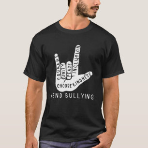 Camiseta Crianças Anti-Bullying Símbolo de Amor Violento 