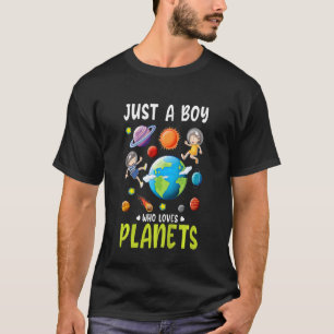 Camiseta Crianças Apenas Um Menino Que Ama A Cu Da Ciência