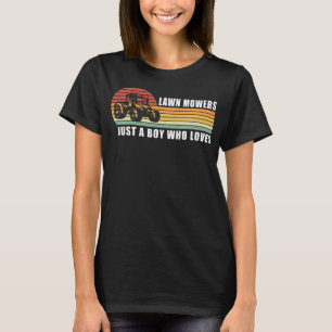 Camiseta Crianças Apenas um Menino que Ama Cortadores de Gr