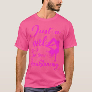 Camiseta Crianças Apenas Uma Menina Que Adora Quebrar O Hip