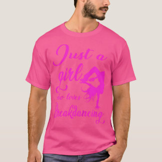 Camiseta Crianças Apenas Uma Menina Que Adora Quebrar O Hip