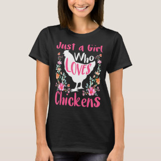 Camiseta Crianças Apenas Uma Menina Que Ama Galinha Chicken