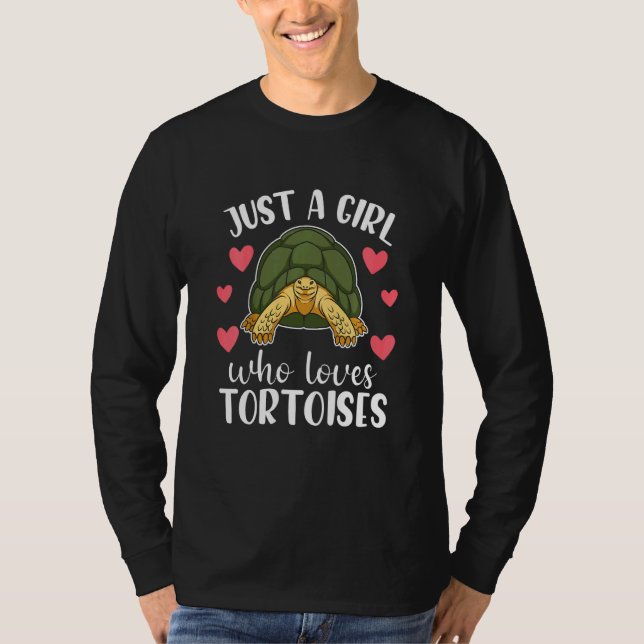 Camiseta Crianças Apenas Uma Menina Que Ama Tortoises Tarta (Frente)