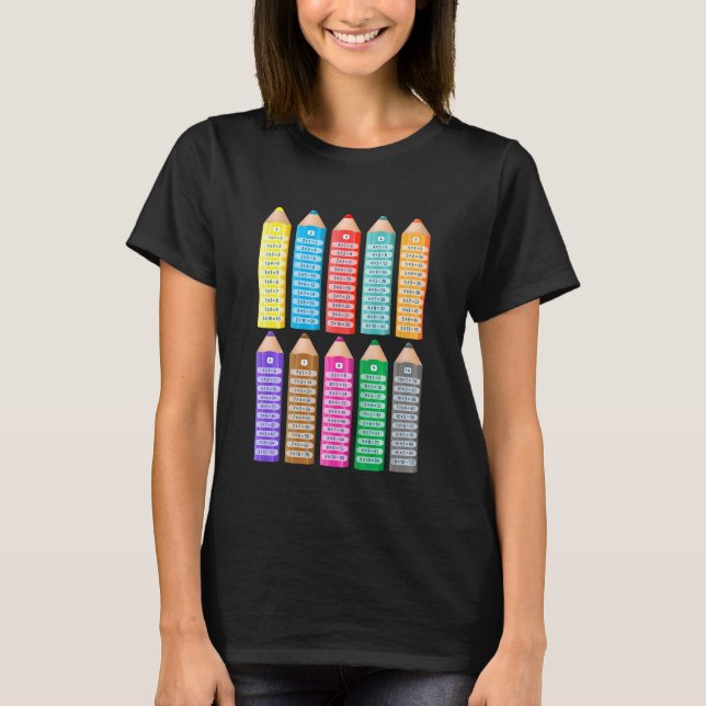 Camiseta Crianças aprendendo a calcular a multiplicidade de (Frente)