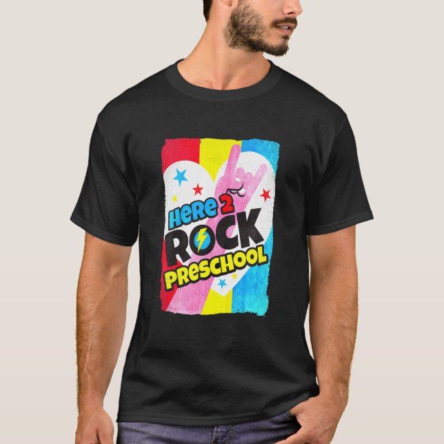 Camiseta Crianças Aqui Para Atacar A Pré-Escolas No Primeir (Frente)