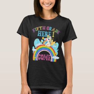 Camiseta Crianças Arco-Íris Unicórnio 5 5º ano