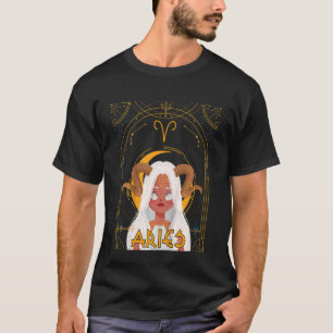 Camiseta Crianças Aries Queen Girl Aries Aries Astrol