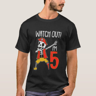 Camiseta Crianças Assistam Im 5 Piratas 5 Aniversário Dabb